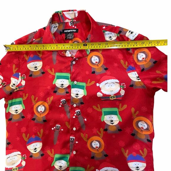 South Park AOP Suitmeister Christmas Long Sleeve Button Up Shirt Men’s Large - Picture 10 of 13